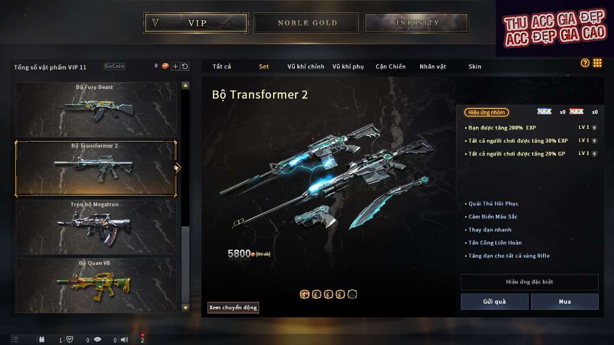 shop acc cf uy tin gia re